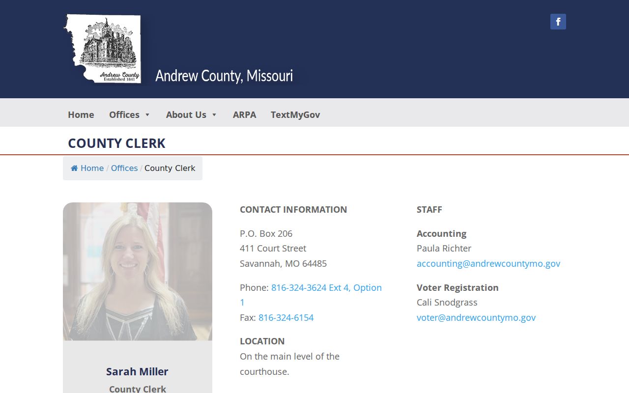Amazonia court docket county clerk and court clerk boundary