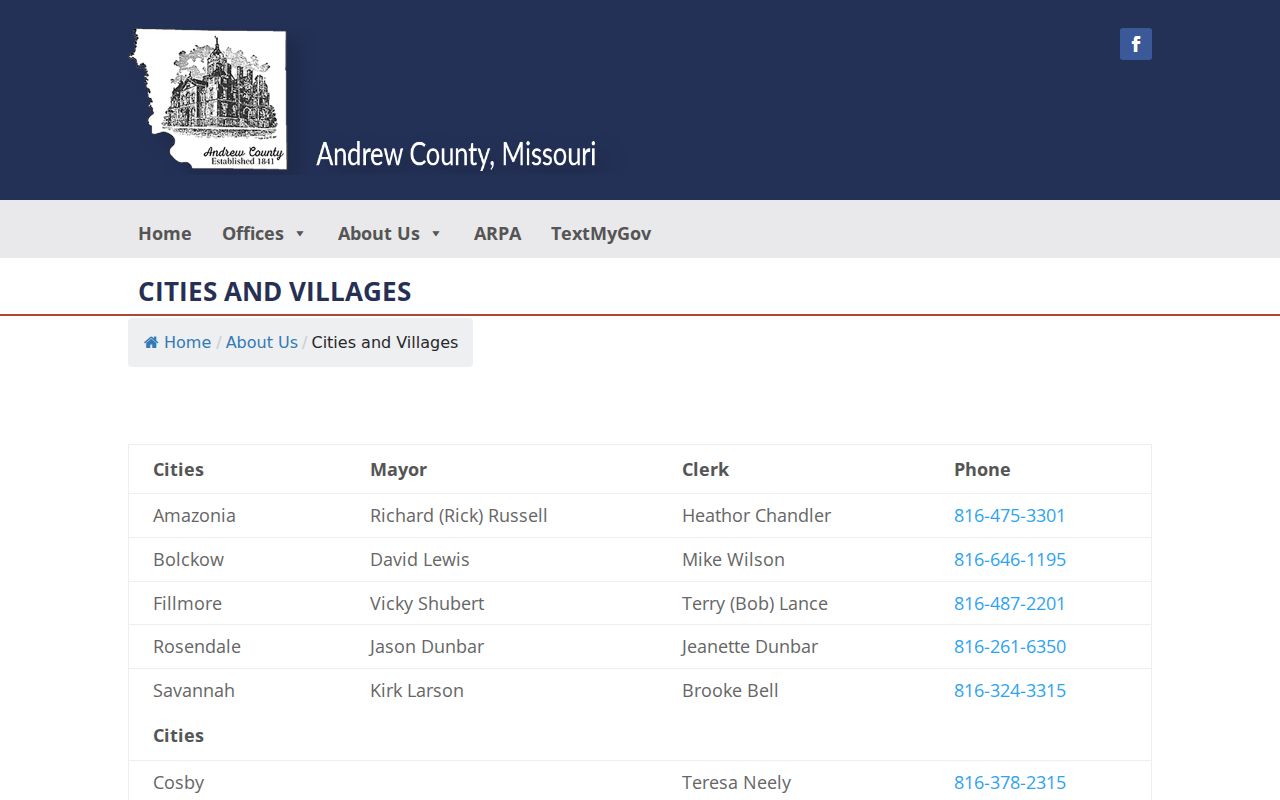 Country Club court docket municipal contact directory