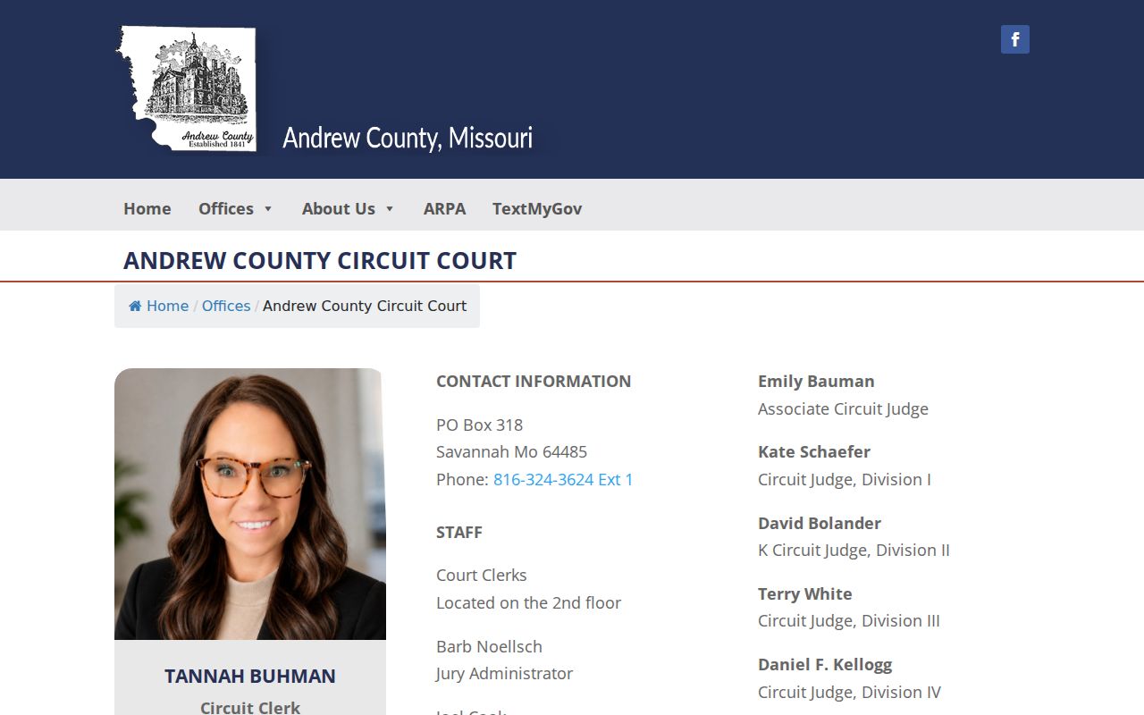 Andrew County court docket Circuit Clerk office information
